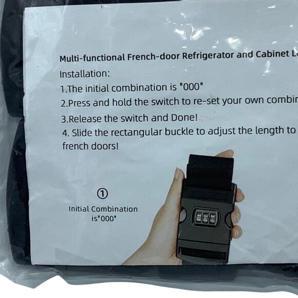 Multi-Functional French-Door Refrigerator & Cabinet Lock 3 Digit Combination - Picture 2 of 3
